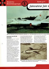 Jakowlew Jak 25-28 Varianten Informationskarte