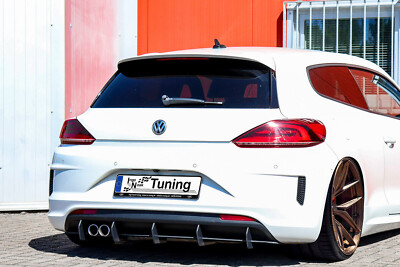 CUP Gefräster Heckansatz Heckdiffusor aus ABS für VW Scirocco 3 mit R-Line FL