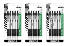 Zebra Z-Grip Retractable Ballpoint Pen Black Ink Medium 15 ct NEW SEALED