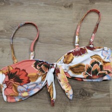 Gibson  Latimer Floral Front Tie Bikini Size Medium New