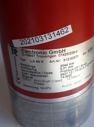 TR Electronic Drehgeber Type: LA 66 K Art nr. 312-02571 SN 0010 19-27V class 2 - Bild 7 von 9