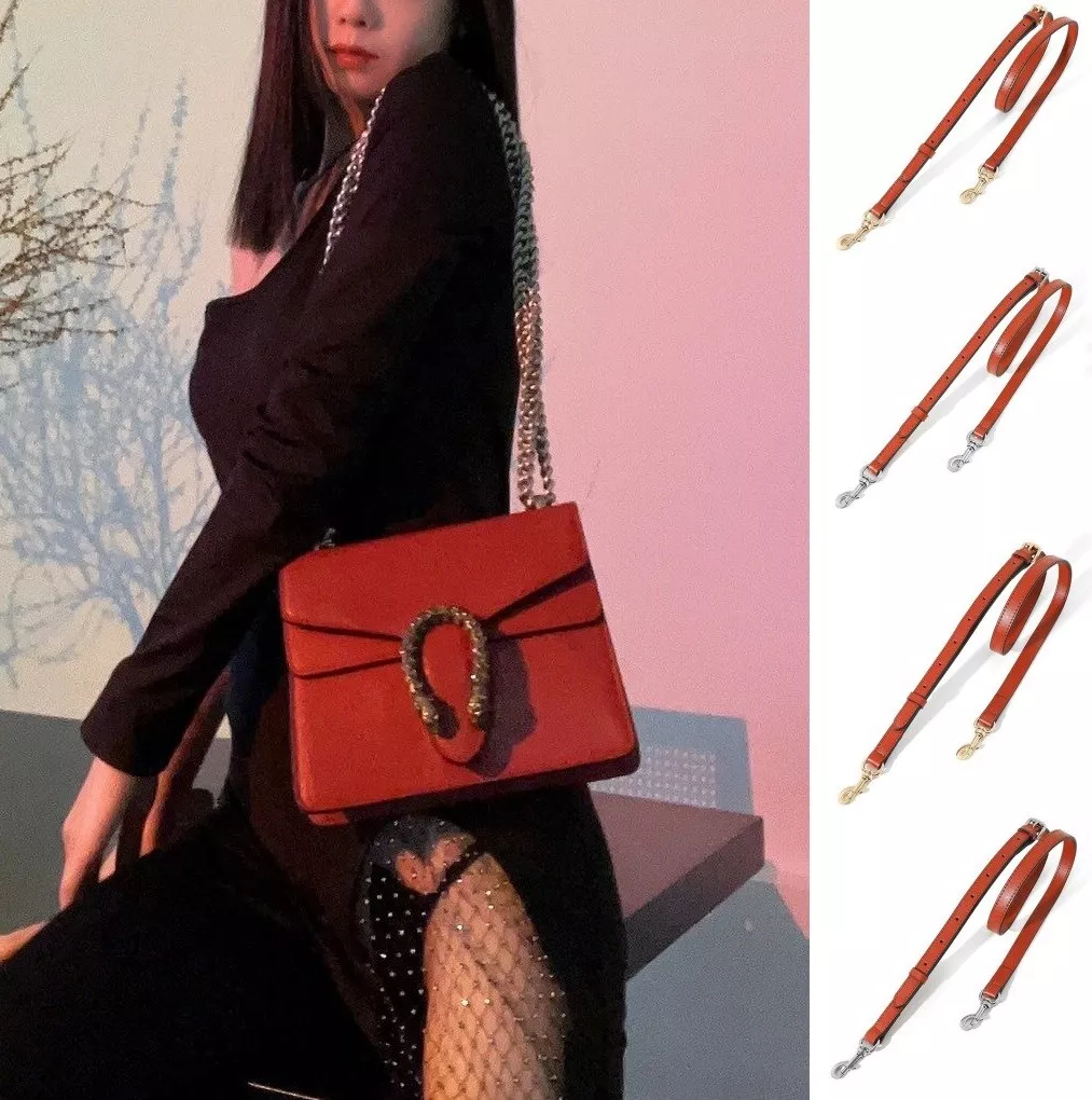 Bracelet de sac à main en cuir adapté pour bandoulière série Gucci Dionysus