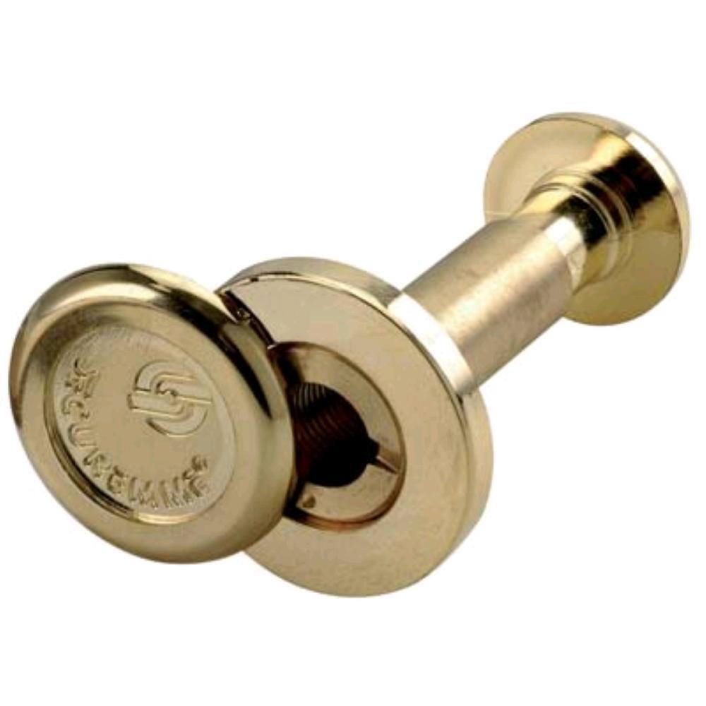 Spioncino Grandangolo Porte Securemme Finitura Ottone Lucido F.Mm 16 L.Mm 40/70