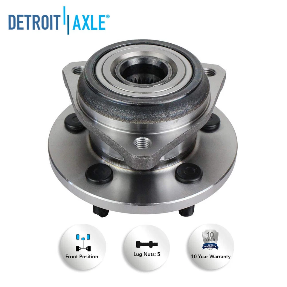 Conjunto de buje de 2 cojinetes de rueda delantera para Jeep Grand Cherokee Comanche Wrangler TJ Foto 4 de 4