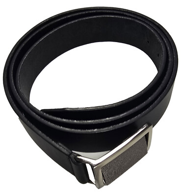 Sophos Mens Reversable Silver Stripe Buckle Belt (8022) in Black Size 32 - 56
