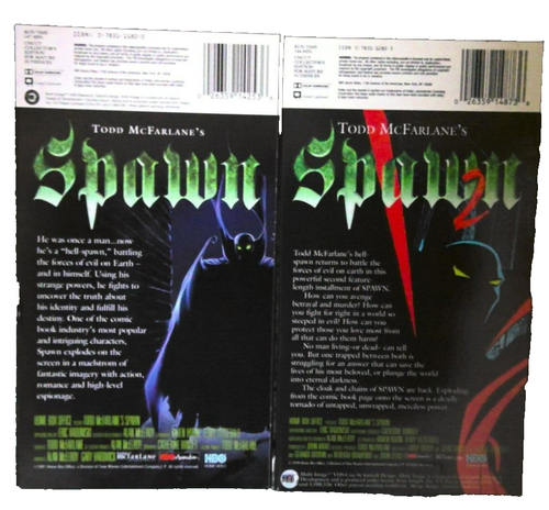 Todd McFarlane's Spawn VHS Unrated Uncut Holographic Cover 1997 Animated 1 and 2 - Picture 2 of 3
