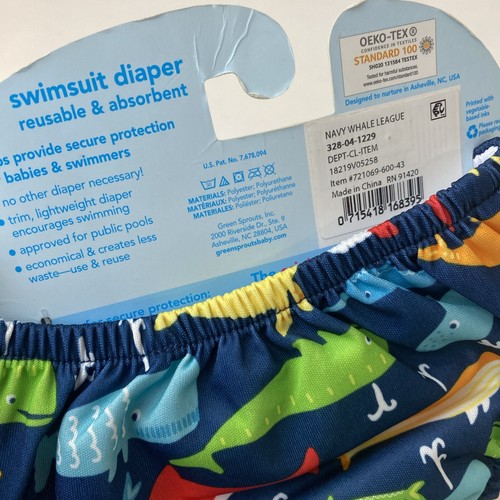 IPLAY Baby Boy reusable SWIM DIAPER size 12 months new - Picture 4 of 5