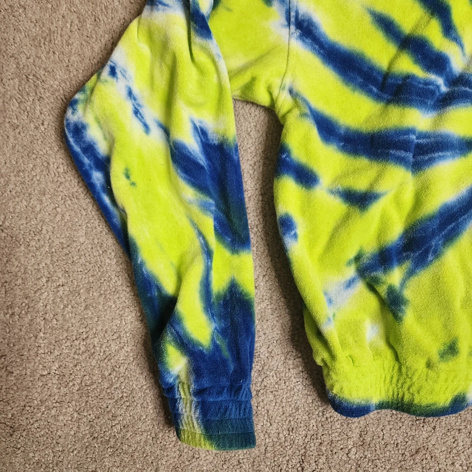 Teddy Fresh Unisex PEQUEÑA VERDE Sudadera COLLAR Tie Dye *RARA* Foto 4 de 4