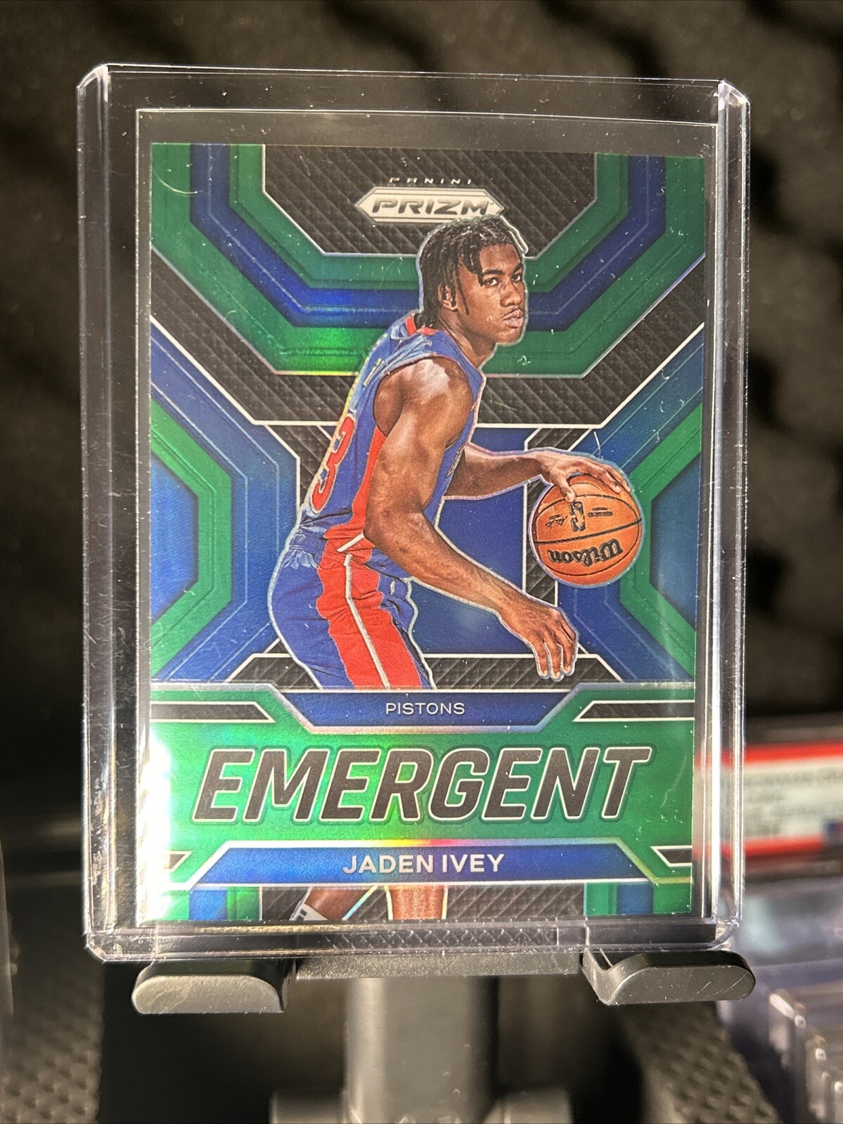 2022-23 GREEN Panini Prizm Jaden Ivey Emergent Rookie Pistons RC #10