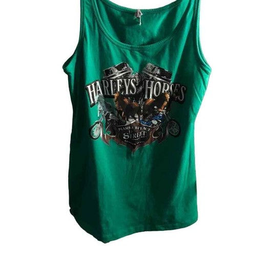 Harley's and horses tank top NWOT