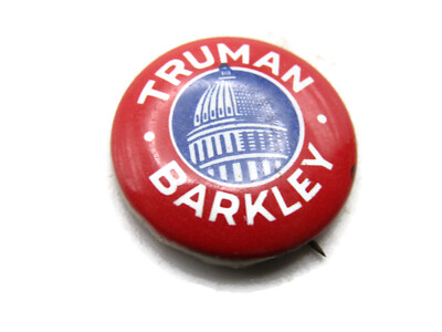 #ad Truman Barkley Campaign Button $12.00