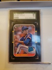 1987   GREG  MADDUX   DONRUSS    ROOKIE   # 36     SGC  86   CUBS  BASEBALL   !!