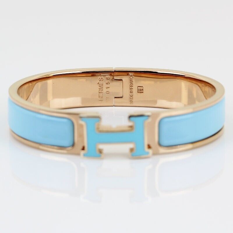 Hermes Clic H Bracelet - Light Blue - 7.5 Hermes Clic H Bracelet - Light Blue - 7.5