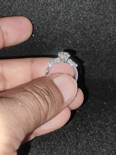 1 ct lab grown diamond vintage solitaire engagement wedding propasal ring gold - Picture 5 of 9