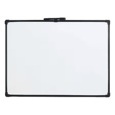 Dry Erase Board, Plastic, 16 In, 22 In, Vinyl Frame, White, Matte, Uvvm1622