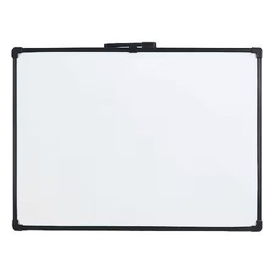 Dry Erase Board, Plastic, 16 In, 22 In, Vinyl Frame, White, Matte, Uvvm1622