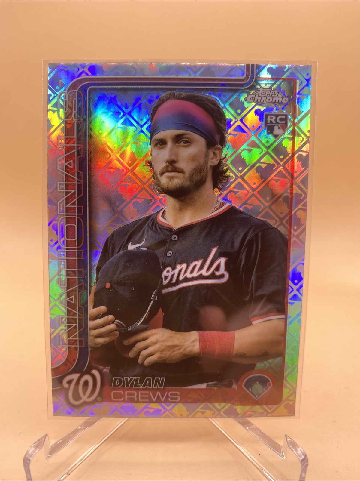 2025 Topps Chrome LogoFractor Dylan Crews Image Variation RC #146 Nationals