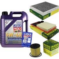Inspektionspaket 5L Liqui Moly 5W-40 FüR Skoda Roomster 1.6 Fabia II Combi Seat