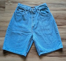 Vintage Faded Glory Denim Shorts 4 High Waisted Light Wash Jean Mom Made in USA