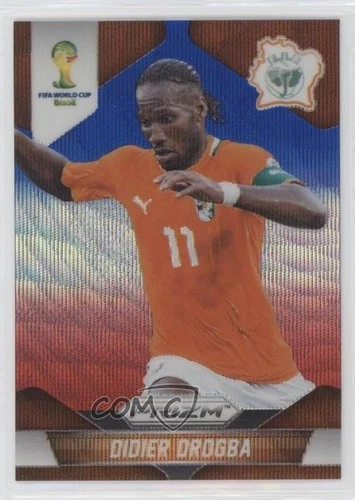2014 Panini Prizm World Cup Blue & Red Wave Prizm Didier Drogba #60
