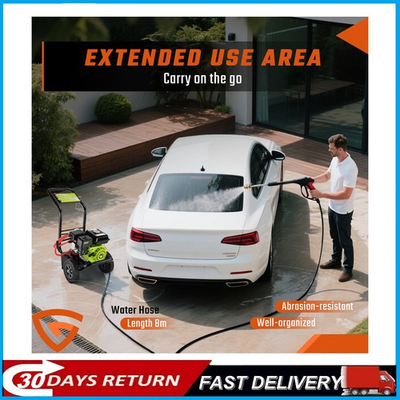 #ad 212CC 3500 PSI 7HP Gas Pressure Washer with 5 Nozzle Set for Cars Fences AU $265.99