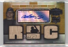 2007 Topps Triple Threads Gold 11/25 Adam Lind #185 Auto 0o48
