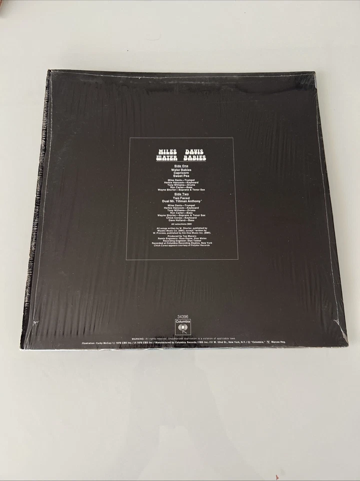 1976 Miles Davis U.S. LP "WATER BABIES" Columbia PC 34396; STILL IN SHRINK WRAP - Image 2 of 4