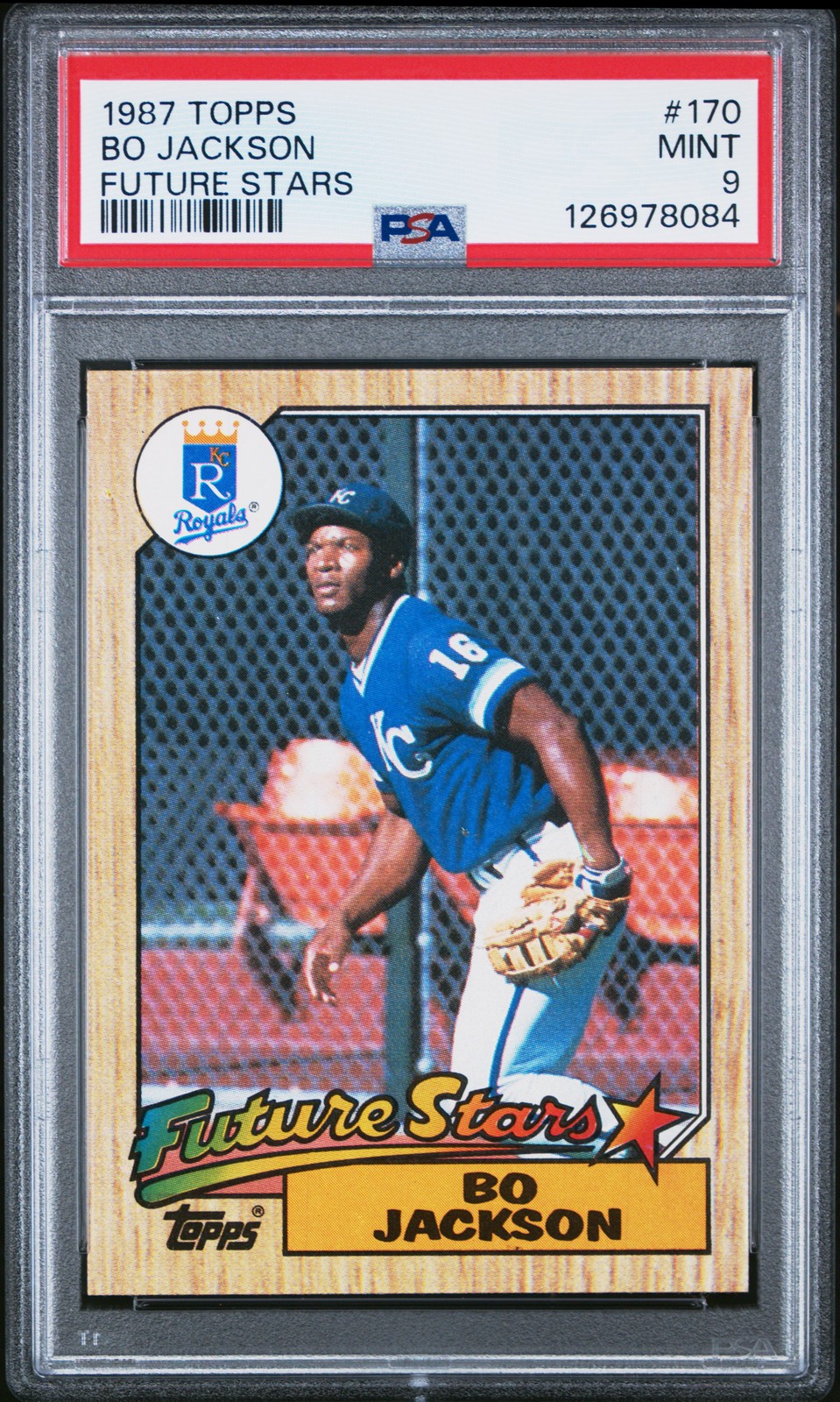 1987 TOPPS FUTURE STARS #170 BO JACKSON ROOKIE RC PSA 9