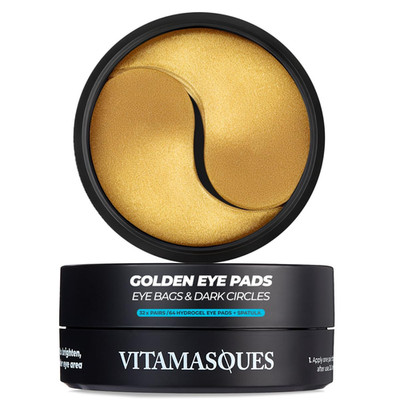 Vitamasques Golden Hydrogel Eye Pads for Puffy Eyes & Dark Circles   Refresh in