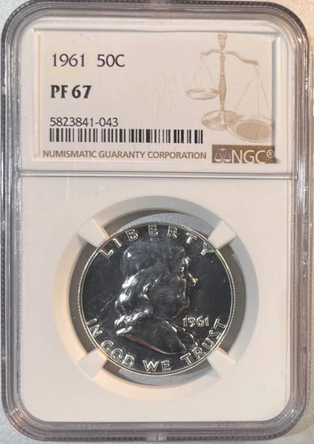 1961 Half Dollars Franklin NGC PF-67
