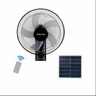 Solar Fan Rechargeable Wall 16inch with Panel Remote USB Night Light Black New