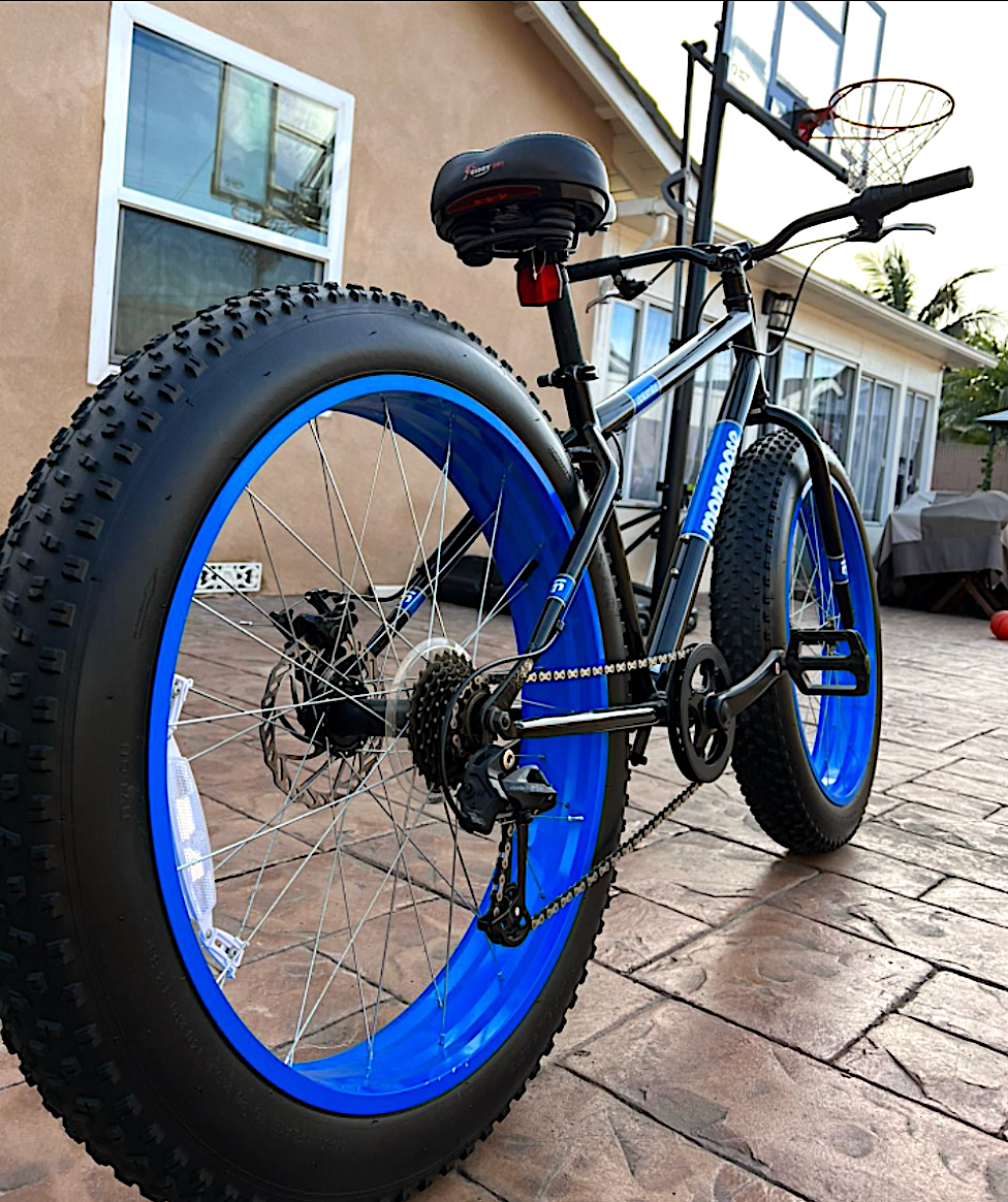 FAT TIRE BIKE Men's Off/On-Road 26" Mountain Bicycle Mongoose, 7 speeds,  Blue | eBay