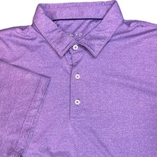 JOHNNIE-O Mens XL Purple Lightweight Performance Golf Polo Shirt Sports Outdoor