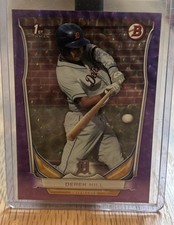 2014 Bowman Derek Hill Purple Ice /99 1st Bowman - Tigers