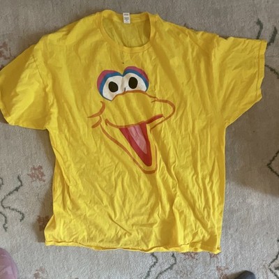 Fruit of the Loom HD Cotton Big Bird Sesame Street Yellow Graphic T-Shirt 2XL