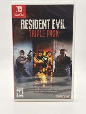 Resident Evil Triple Pack Switch NEW Sealed RE4 Cartridge RE5 RE6 Code