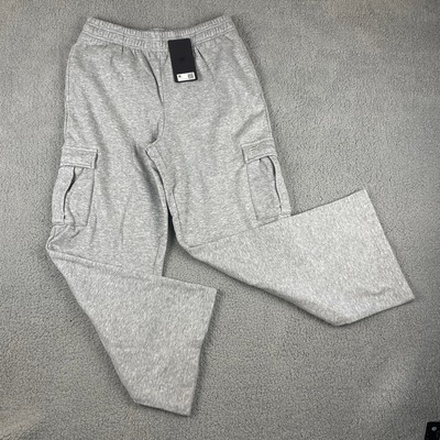 Fabletics Women's Large Gray 30 in inseam Cozy Fleece Wide Leg Cargo Sweatpants