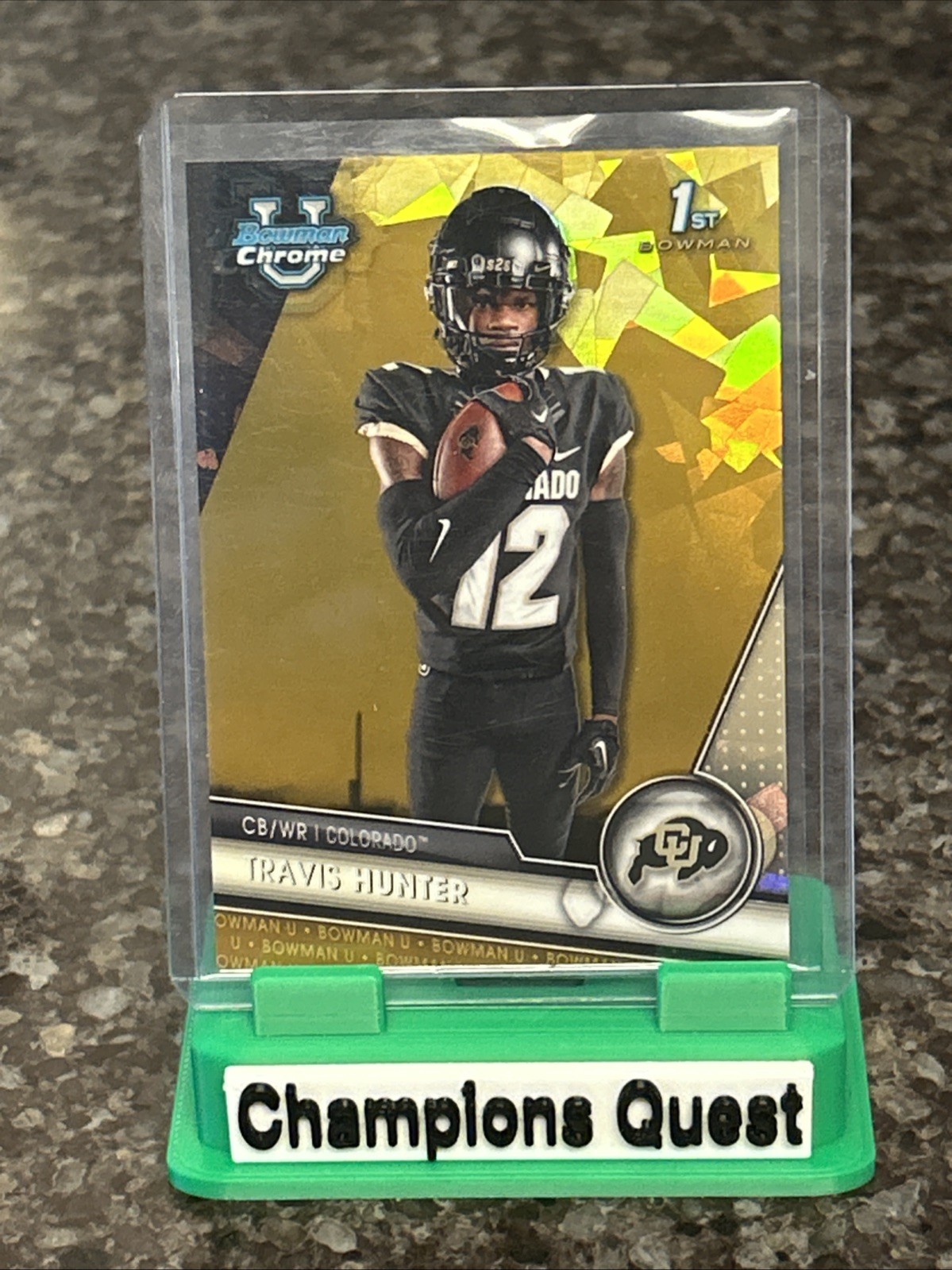 2023 Bowman U Chrome Sapphire Travis Hunter Gold /50