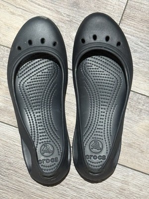 Crocs Kadee Shoes Womens 10 Black Ballet Flats Casual Comfort Slip On Summer