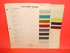 1954 Nash Rambler Convertible Statesman Ambassador Metropolitan Paint Chips Dup 1954 Nash Rambler Convertible Statesman Ambassador Metropolitan Paint Chips Dup