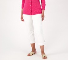 Susan Graver Women's Plus Sz Pants 3X Weekend Regular Premium White A602037