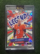 Joe Burrow 1/1 - RWB Rainbow Holo Cracked Ice Foil - 2025 Wild Card Comix