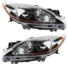For 2010 2011 2012 2013 Mazda 3 3 Sport Chrome Headlights Headlamp Front Lamps