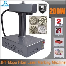 200W Auto Focus JPT Mopa Fiber Laser Marking Machine Colors Marker Engraving