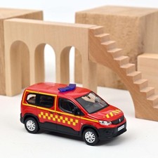 Norev 1/43 Peugeot Rifter 2019 Pompiers With Side Square Yellow Deco