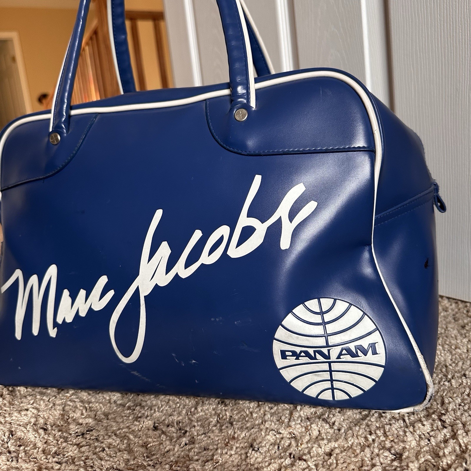 RARE VTG - Marc Jacobs x Pan Am Designer Travel Bag Collab - Blue Carry-On image 3