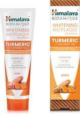 Botanique Whitening Antiplaque Toothpaste, Mint Flavor with Turmeric Coconut O