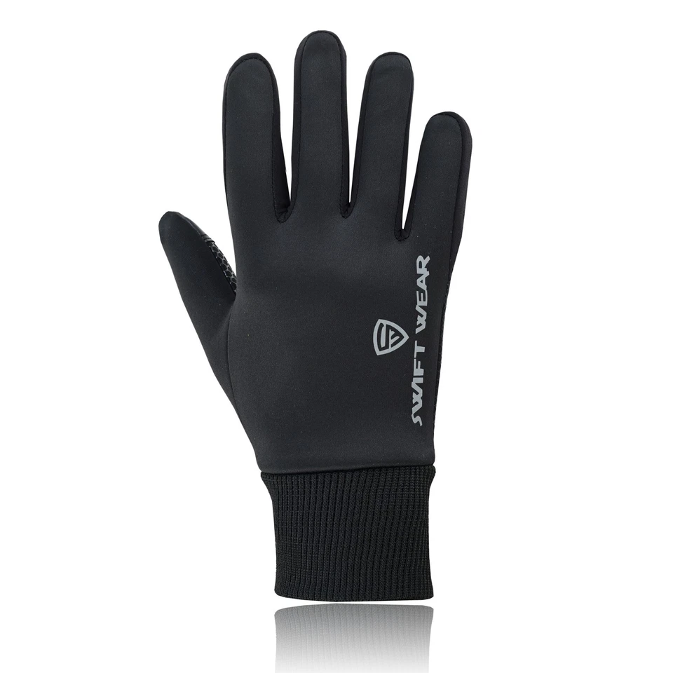 Мужские беговые перчатки тепловые зимние теплые с сенсорным экраном противоскользящие эластичные перчатки - Изображение 3 из 4