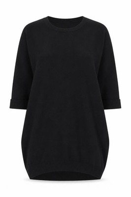 GAP Damen Pullover Pulli Größe M Schwarz Rundhals 3/4 Arm Freizeit
