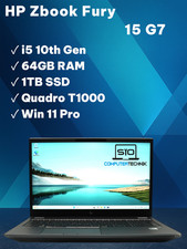 HP Zbook Fury 15 G7 i7-10750H 64GB RAM 1TB SSD NVMe NVIDIA Quadro T1000 #Z1